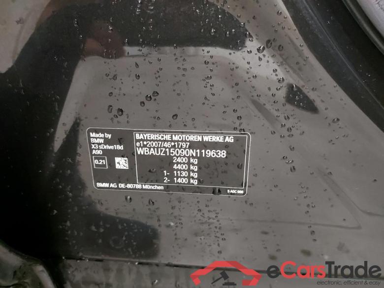 BMW - BMW X3 sDrive18dA 150PK Pack Business & Driving Assistant Pack & Towing Hook #6