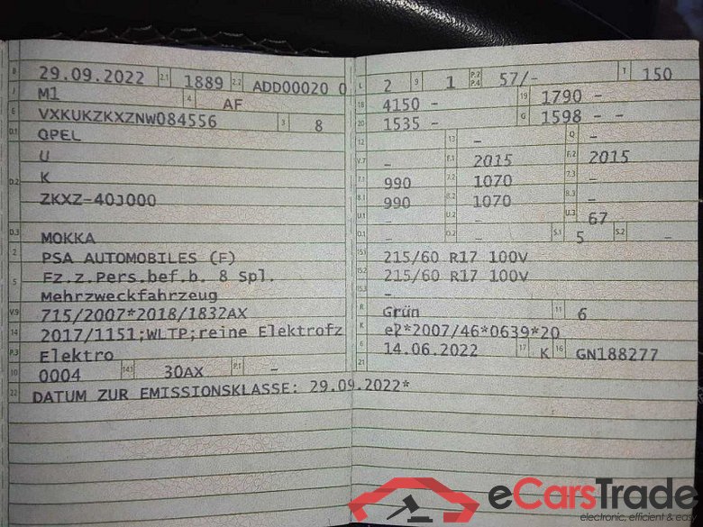 Opel Mokka (2020->) DE - SUV5 e, Elegance, 2020 - 2024 #6