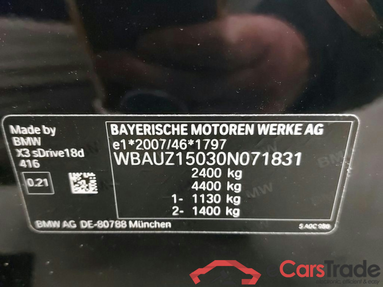 BMW - BMW X3 sDrive18dA 150PK M Sport With Heated Cognac Vernasca Sport Seats & Shadow Line Gloss & Electric Trailer Hook #6