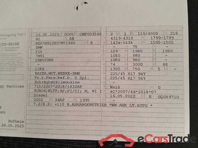 Baureihe 1 Lim. 118 d Advantage 2.0 110KW AT8 E6d #2