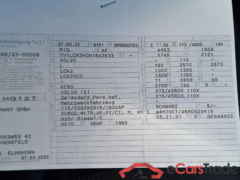 XC90 R Design AWD 2.0 B5 173KW AT8  E6d #2